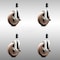 Service Caster 5 Inch 316SS High Temp Glass Filled Nylon 1-3/8 Inch Stem Caster Set Brake SCC SCC-SS316EX20S514-GFNSHT-TLB-138-4 - alternate 1
